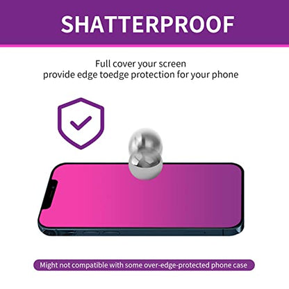 2 Pack Tempered Glass for iPhone 12 Pro Max Privacy Screen Protector - color: For iPhone 12 Pro Max (red)