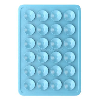 StickyGrippy Suction Phone Case Mount, Sillicon Adhesive Phone Accessory for iPhone and Android, Hands-Free Strong Grip Mirror Shower Phone Holder, Tiktok Videos and Selfies (Pearl Blue) - color: Pearl Blue