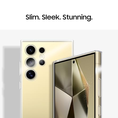 SAMSUNG Galaxy S24 Ultra Clear Phone Case, Protective Cover with Slim and Sleek Design, US Version, GP-FPS928SAATW, Transparent - color: Transparent, style: Clear Case