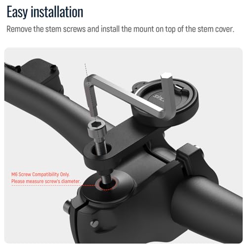 Bike Phone Mount,Mountain Bicycle Stem Cap Phone Holder,Fit All Stem Cap - color: 【1st Gen】Stem Cap Mount-Black