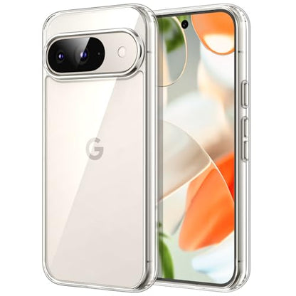 JETech Case for Google Pixel 9/9 Pro, Anti-Yellowing, Clear | Shockproof Protection, Scratch Resistant Hard PC Back, Durable Transparent TPU Bumper - color: Clear, size: Pixel 9/9 Pro