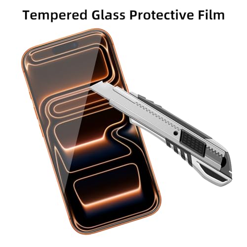 4 Pack Glass Screen Protector Compatible for iPhone 17 Pro 6.3 inch 2025 [9H Hardness]-HD Screen Tempered Glass, Scratch Resistant,Easy Install [Case Friendly] - size: iPhone 17 Pro