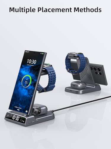 Wireless Charger for Samsung, Android Charger for Samsung Galaxy S25 Ultra - color: Grey