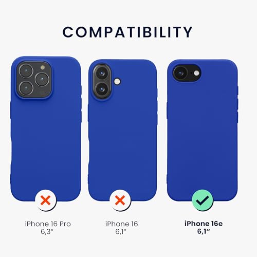 kwmobile Case Compatible with Apple iPhone 17e / iPhone 16e Case - Slim Protective TPU Silicone Phone Cover - Baltic Blue - color: Baltic Blue, size: iPhone 17e / iPhone 16e