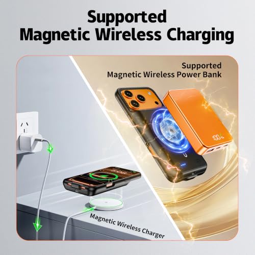 New 10000mAh Rechargeable Portable Battery Case with Wireless Charging Case Extend Battery Pack Charger Cover Compatible for iPhone 17 Pro Max (6.9 inch) Black - size: iPhone 17 Pro Max