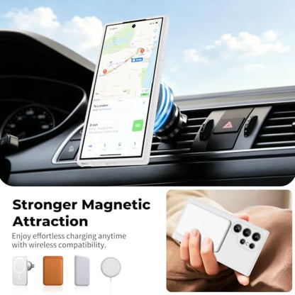 zapica Magnetic for Samsung Galaxy S24 Ultra Case, White - color: White, size: Samsung Galaxy S24 Ultra 6.8''