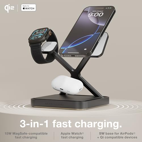 NOCO XGrid XDS3 3-in-1 Wireless Charging Station - iPhone, Watch & AirPods