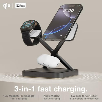 NOCO XGrid XDS3 3-in-1 Wireless Charging Station - iPhone, Watch & AirPods