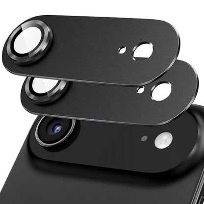 [2 Pack Camera Lens Protector for iPhone 17 Air,9H Tempered Glass,Aviation Aluminum Plate Cover,Night Circle,No Bubble,HD Clarity,Case Friendly,Easy Installation-Black - size: for iPhone 17 Air