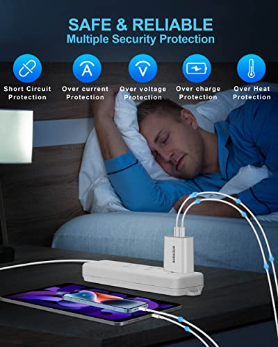 40W Dual USB C Wall Charger, 2Pack USB-C Charger Block Power Adapter Fast Charging Brick Box Plug Cube for iPhone 16e/16/16 Pro Max/15/14/13/12/11, iPad, AirPods, Samsung S25/S24/S23, Pixel, Android