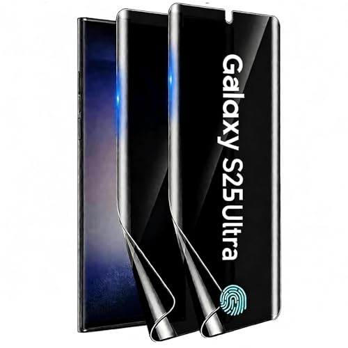 CYCFAIML【2 Pack for Samsung Galaxy S25 Ultra Privacy Screen Protector [Not Glass], Anti-Spy Flexible Film,Full Coverage，Sensitive Touch & Fingerprint Unlock, Anti-Scratch Shock-Resistant - size: S25 Ultra