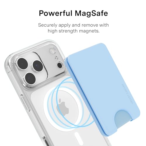 VELVET CAVIAR compatible with MagSafe Wallet - Magnetic Card Holder - color: Cotton Candy Blue
