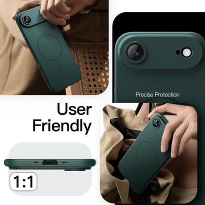 JETech Magnetic Slim Case for iPhone Air, Midnight Green - color: Midnight Green, size: iPhone Air