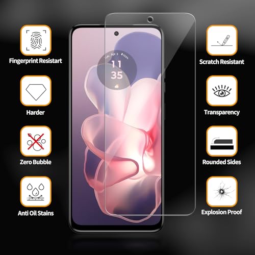 3 Pack for Motorola Moto G Power 5G (2024) [Not Fit for 2020-2023 Version] Tempered Glass Screen Protector, Scratch-Proof, Bubble-Free,HD Transparent, 9H Hardness,Bubble Free,Case Friendly - size: Moto G Power 5G 2024 (3 Pack)