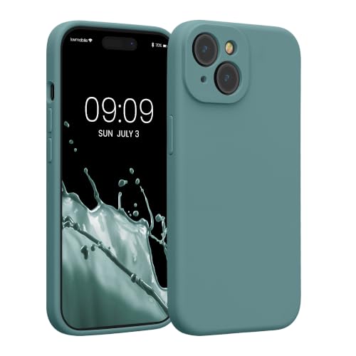 kwmobile Case Compatible with Apple iPhone 15 Case - Slim TPU Silicone Phone Cover - Soft Touch Finish - Arctic Night - color: Arctic Night, size: iPhone 15