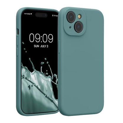 kwmobile Case Compatible with Apple iPhone 15 Case - Slim TPU Silicone Phone Cover - Soft Touch Finish - Arctic Night - color: Arctic Night, size: iPhone 15