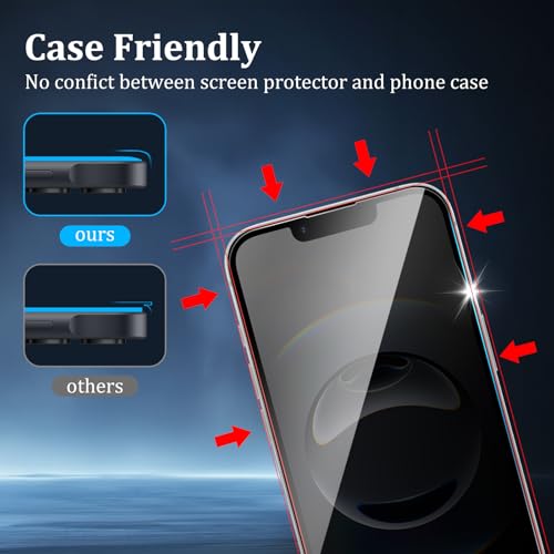 2 Pack Privacy Screen Protector for iPhone 17e/16e/14/13/13 Pro - size: 17e/16e/14/13/13 Pro