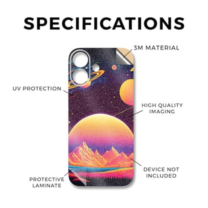 Glossy Glitter Phone Skin Compatible with Apple iPhone 17 - Surreal Starscape - Premium 3M Vinyl Protective Wrap Decal Cover - Easy to Apply | Crafted in The USA by MightySkins - color: Surreal Starscape, size: iPhone 17 (Full Wrap), style: Glossy Glitter