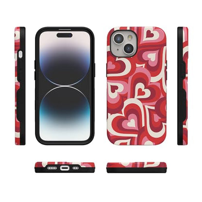 Casely iPhone 15 Plus Case | Love Song Remix | Ombre Hearts | Bold Protective Design | Compatible with MagSafe - color: Love Song Remix | Ombre Hearts