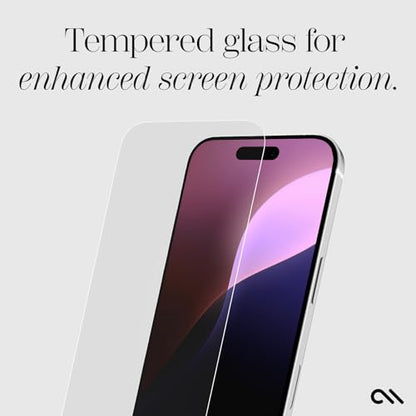 Case-Mate iPhone 16 Screen Protector - Anti-Scratch Tempered Glass with Shatter Protection - Slim, Durable 9H Glass with Touch Sensitivity, Ultra High Clarity, Case Friendly, and Easy to Apply - Clear - size: iPhone 16