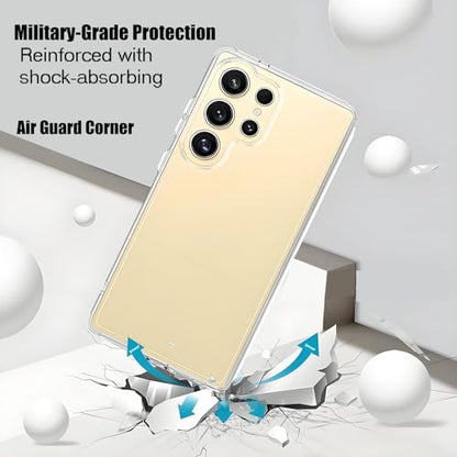 TENOC Phone Case for Samsung Galaxy S25 Ultra, Clear Case Anti-Yellowing Protective Bumper Hard Back Cover - color: Clear Anti-Yellowing, size: S25 Ultra