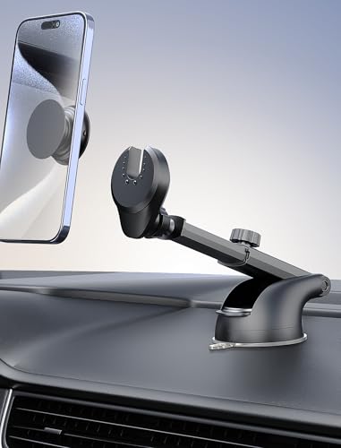 [2024 Upgraded Socket Car Phone Mount, [Extra Sticky, Non-Shaking] Multi-Functional Suction Cup Dashboard & Windshield Car Phone Holder for iPhone and All Smartphones with Socket Grip - style: Dashboard