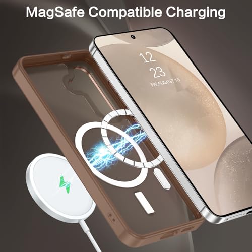 BENTOBEN Magnetic for Samsung Galaxy S24 Plus Case [Compatible with Magsafe] Translucent Matte Slim Thin Shockproof Anti-Yellow Women Men Protective Phone Cases Cover for Samsung S24 Plus 6.7", Bronze - color: Bronze