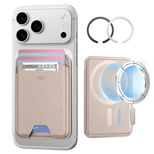 ESR for MagSafe Wallet, 5 Card Holder for Phone Case, RFID Blocking - color: Desert Titanium