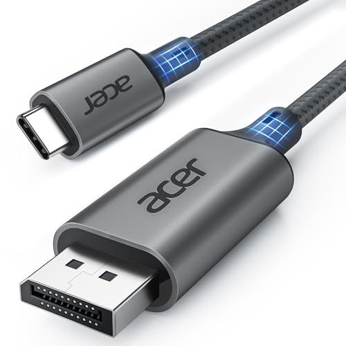 Acer USB C to Display Port Cable 3.3 FT (4K@60HZ 2K@165Hz) for Laptop - size: 3.3FT