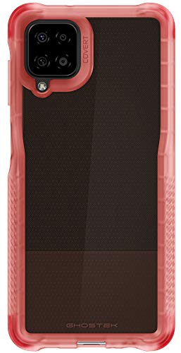 Ghostek COVERT Galaxy A12 Case with Slim Fit Clear Pink Design and Non-Slip Grip Bumper Premium Shockproof Protection Thin Protective Phone Cover Designed for 2021 Samsung Galaxy A12 (6.5 Inch) (Pink) - color: Pink, size: Galaxy A12