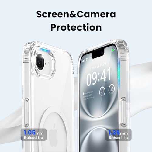 CyTex for iPhone 17e/16e Case(2026/2025) Compatible with MagSafe, Phone case iPhone 17 e, 16 e Clear, Transparent iPhone 17e/16e, Strong Magnetic, Anti-Yellow - Clear