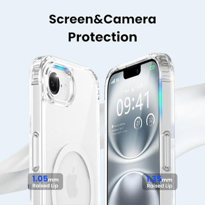 CyTex for iPhone 17e/16e Case(2026/2025) Compatible with MagSafe, Phone case iPhone 17 e, 16 e Clear, Transparent iPhone 17e/16e, Strong Magnetic, Anti-Yellow - Clear