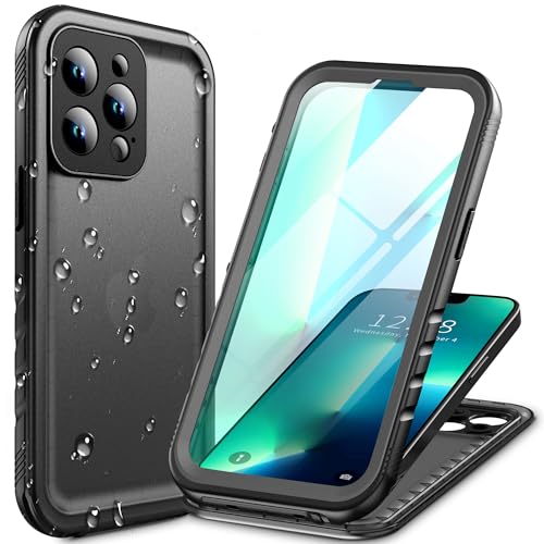 Cozycase for iPhone 13 Pro Max Waterproof Case Full Body Heavy Duty Black | 360 Shockproof with Screen Camera Protector Military Grade Double Water Dust Drop Proof Hard Rugged Tough Front Back Cover - color: Black, size: For iPhone 13 Pro Max
