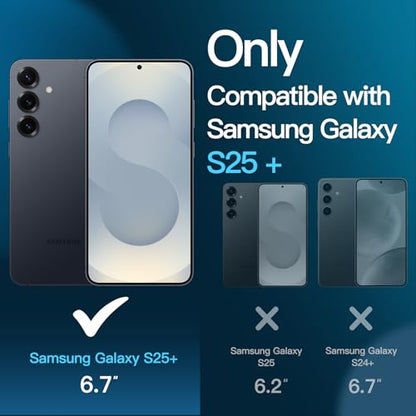 JETech 5 in 1 Matte Case for Samsung Galaxy S25 Plus, Black - color: Black, size: S25 Plus