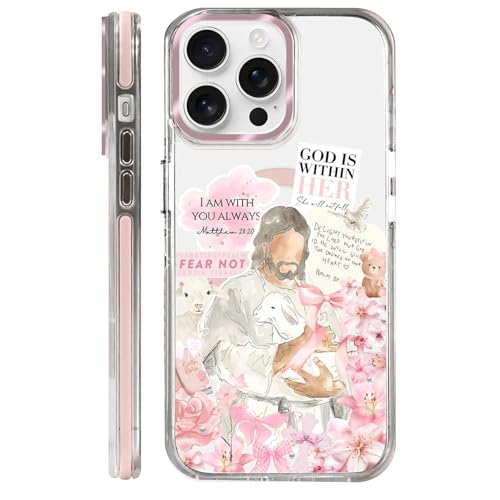 Clear Case for iPhone 14 Pro, [Magnetic Charging Compatible][Military-Grade Protection][Anti-Yellowing] Shockproof Slim Magnetic Phone Case for iPhone 14 Pro, A Pink Jesus - color: A Pink Jesus, size: Iphone 14 Pro