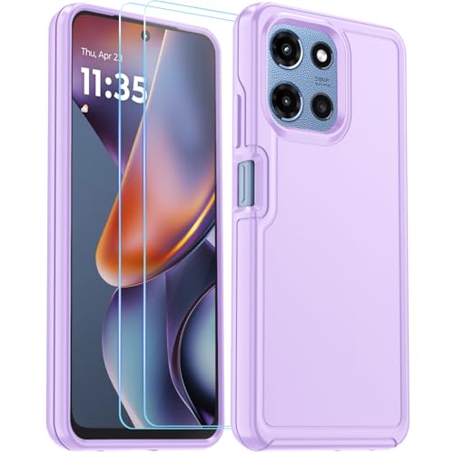 for Motorola Moto G 5G 2025/2026 Case with HD Screen Protector, Moto G Play 2026 Heavy Duty Shockproof Military Grade Full Body Protection Phone Cover (Dream Violet) - color: Dream Violet