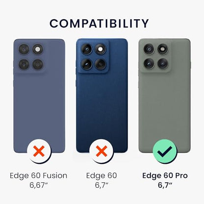 kwmobile TPU Silicone Case Compatible with Motorola Edge 60 Pro - Case Soft Cover - Don't Touch My Phone White/Black - size: Edge 60 Pro