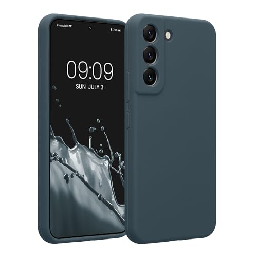 kwmobile Case Compatible with Samsung Galaxy S22 Case - Slim TPU Silicone Phone Cover - Soft Touch Finish - Dark Slate - color: Dark Slate, size: Galaxy S22
