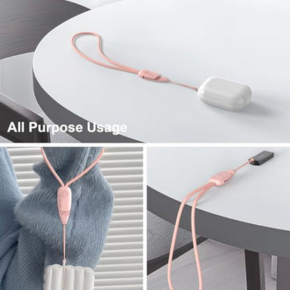 E-Tree 2 Pack Multi-Purpose Wrist Lanyard Hand Strap for Cell Phone Case Camera Airpods Keys Keychain Keys USB Flash Drive - color: Pink & Pink