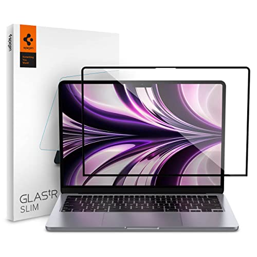 Spigen GlasTR Slim Screen Protector for MacBook Air 13" M2-M5 (2022-2026) | 9H+ Tempered glass, Scratch resistance, GlasTR Slim, Lab-tested 100% clarity, Precise cutout, Case-friendly, 1Pack - size: 13 inch