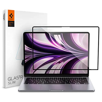 Spigen GlasTR Slim Screen Protector for MacBook Air 13" M2-M5 (2022-2026) | 9H+ Tempered glass, Scratch resistance, GlasTR Slim, Lab-tested 100% clarity, Precise cutout, Case-friendly, 1Pack - size: 13 inch