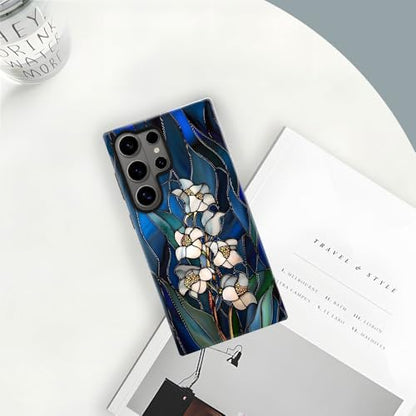 Case for Samsung Galaxy S26 Ultra,Camera Protection Soft Glossy Phone Case - Lily Wild Flower Stained Glass - color: Lily Wild Flower Stained Glass, size: Samsung Galaxy S26 Ultra