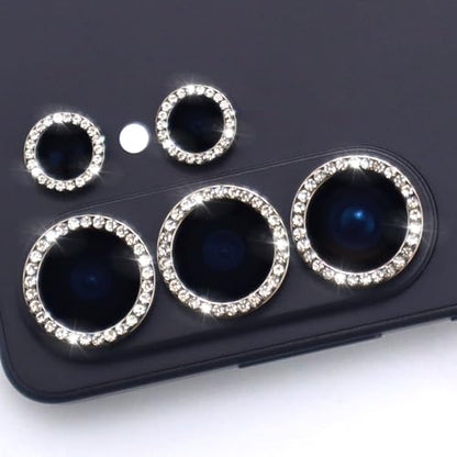 for Samsung Galaxy S26 Ultra Camera Lens Protector, Bling Diamond Metal Ring Tempered Glass Lens Cover, Sparkly Rhinestone Accessories (Black) - color: Black