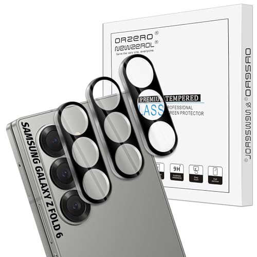 Orzero (3 Pack) Camera Lens Protector Compatible for Samsung Galaxy Z Fold 6, Protector de Cámera Tempered Glass 9 Hardness High Definition Anti-Scratch Case Friendly Does not Affect Night Shots - size: Samsung Galaxy Z Fold 6