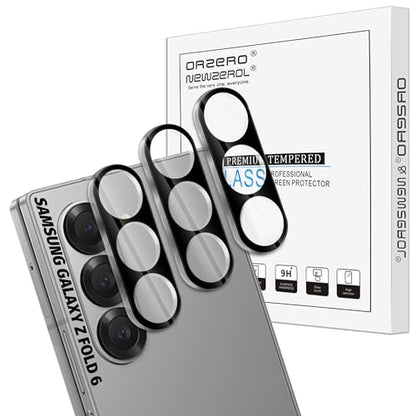 Orzero (3 Pack) Camera Lens Protector Compatible for Samsung Galaxy Z Fold 6, Protector de Cámera Tempered Glass 9 Hardness High Definition Anti-Scratch Case Friendly Does not Affect Night Shots - size: Samsung Galaxy Z Fold 6