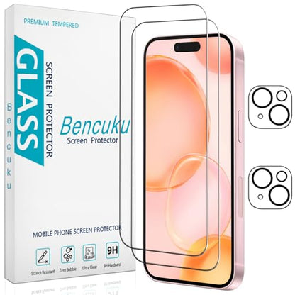 2+2 Pack Screen Protector for iPhone 15 Plus Tempered Glass - size: (Standard)iPhone 15 Plus 6.7 Inch