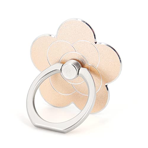 LaMignonne Cell Phone Ring Holder Flower Finger Ring Grip Stand 360° Rotation 180° Flip Universal Kickstand Compatible with All Smartphones (Golden) - color: Golden