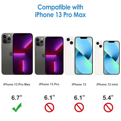 JETech Case for iPhone 13 Pro Max, Anti-Yellowing, Black | Shockproof Protection, Scratch Resistant Hard PC Back, Durable Transparent TPU Bumper - color: Black
