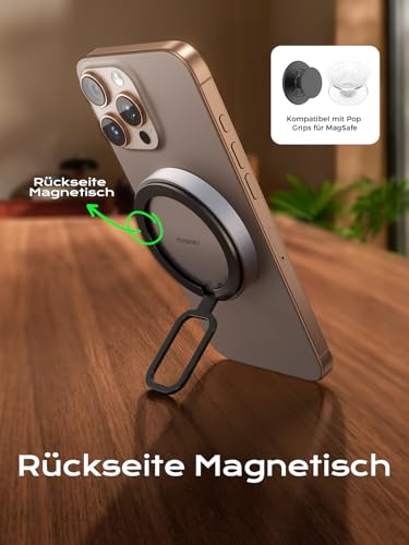 THREEKEY Qi2 Magnetic Charger, Magnetic Charger for iPhone 17/16/15/14/13/12 Series & Galaxy S25 Ultra, Qi2 Wireless Charger Dual-Sided Magnets, 15W Fast Charging Pad with 5FT USB-C Cable (White)