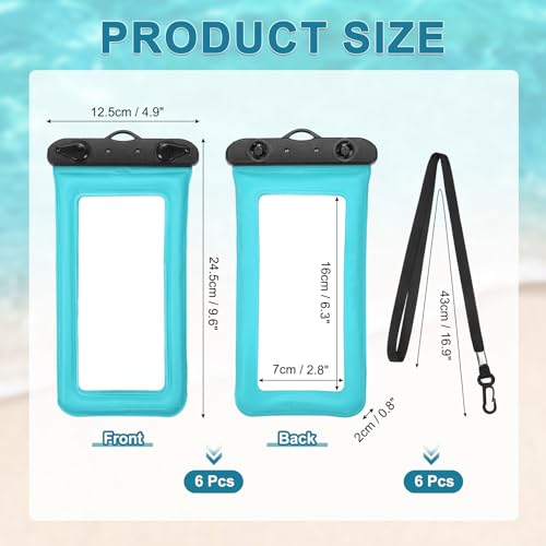 PATIKIL 3Pcs Waterproof Phone Pouch Floating No Sink Universal Cellphone Dry Bag Waterproof Phone Case for Kayaking Beach Swimming Hiking, Pink Blue - color: Pink